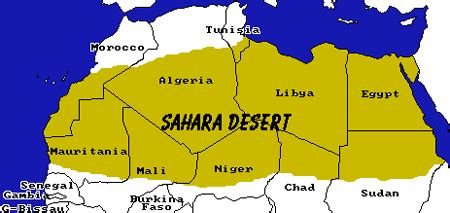 The sahara desert impacts almost all of the countries of northern africa. Sahara Desert of North Africa: December 2012