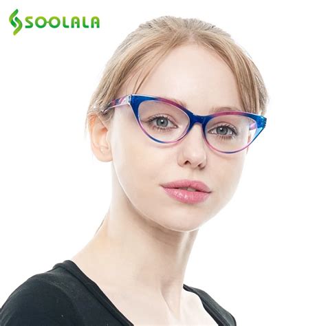Soolala Ladies Brand Designer Cat Eye Reading Glasses Women Customized Strengths Full Frame