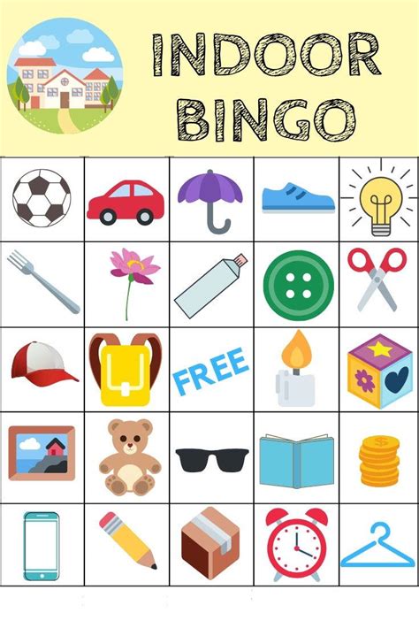 Free Printable Indoor Bingo Game