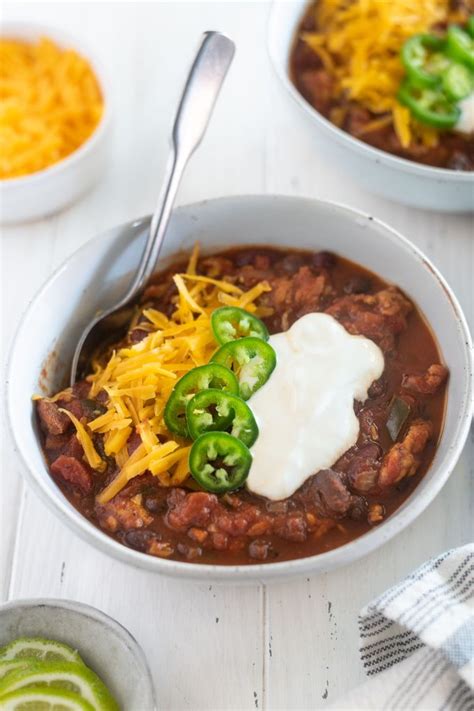 Slow Cooker Turkey Chili Flavor The Moments