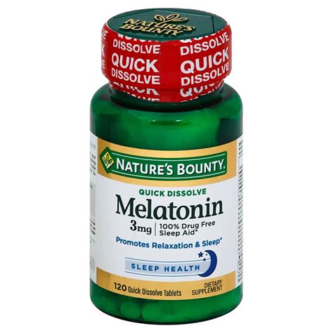 Natures Bounty Melatonin 3 Mg Quick Dissolve Tablets Shop Sleep