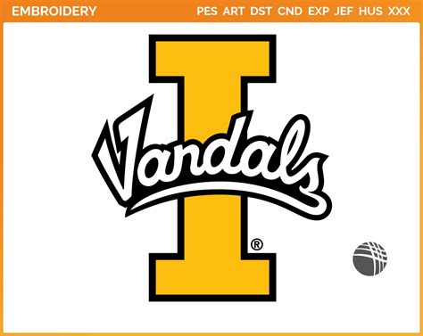Idaho Vandals Primary Logo College Sports Embroidery Logo In 4