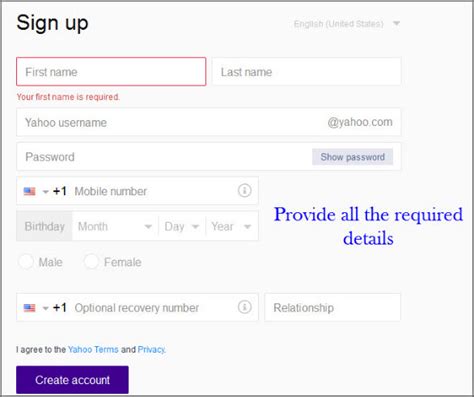 Create Yahoo Mail Account Email Settings