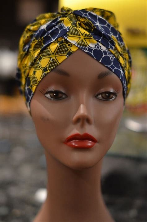 African Print Turban Ready To Wear Turban Pre Made African
