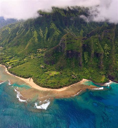 Looking Down On Kee Beach In Kauai Hawaii Usa Best Beaches In
