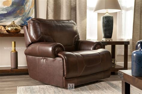 Simon Li Leather Stampede Coffee Recliner Mathis Brothers Furniture