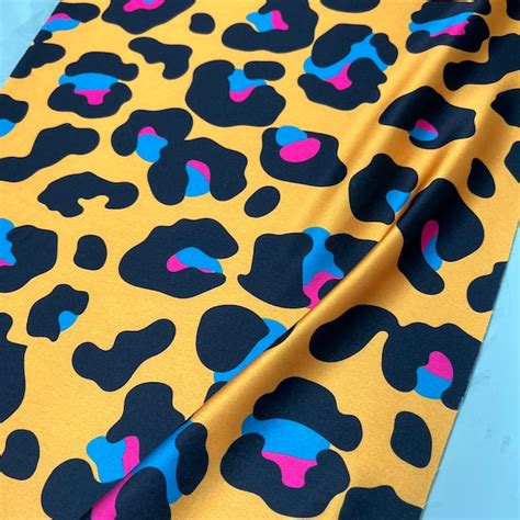 Royal Blue Leopard Print Fabric Etsy
