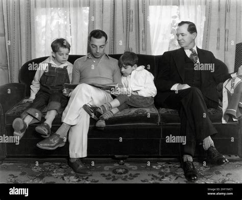 Buster Keaton With His Two Sons Joseph And Robert And His Father Joe