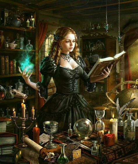 Wiccan Witch Female Wizard Witch Art Fantasy Art
