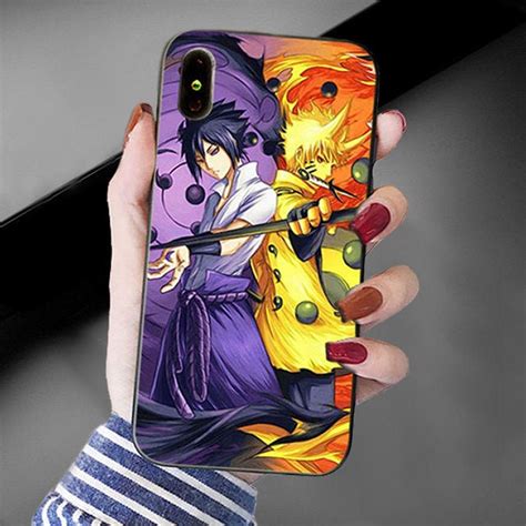 Naruto And Sasuke Naruto Anime Phone Case Cartoon Phone Case Etsy