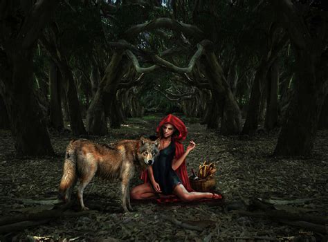 Red Riding Hood Digital Art By Virginia Palomeque