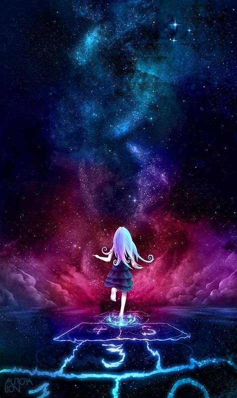 Artist Auroralion Anime Galaxy Animation Art Anime Scenery