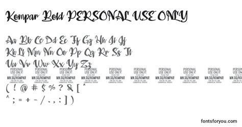 Kompar Bold Personal Use Only Font Download For Free Online