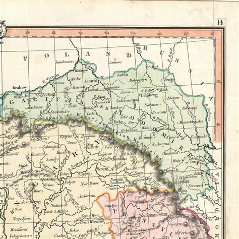 Old Map Of Austria 1850 Very Rare Map Colorfull Map Etsy Singapore