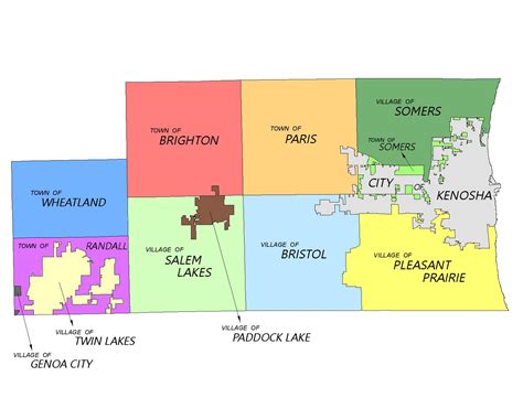 Municipal Map Kenosha County Wi Official Website