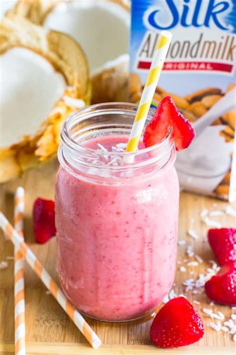 Strawberry Coconut Smoothie Recipe Jessica In The Kitchen