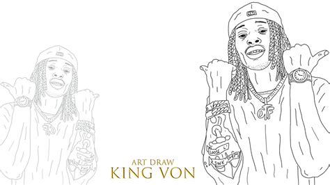 How To Draw King Von Step By Step 2021 Youtube