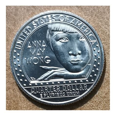 Euromince Mince 25 Cent Usa 2022 Anna May Wong S Unc