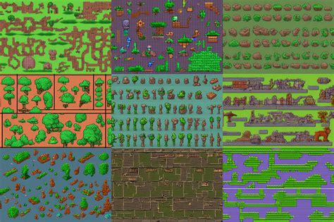 Environment Sprite Sheet Pixelart Stable Diffusion