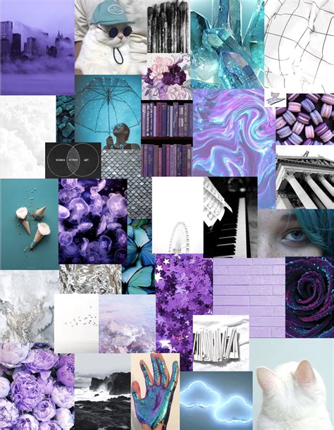 Purple Turquoise Teal Blue White Aesthetic By Chloehickss Not My