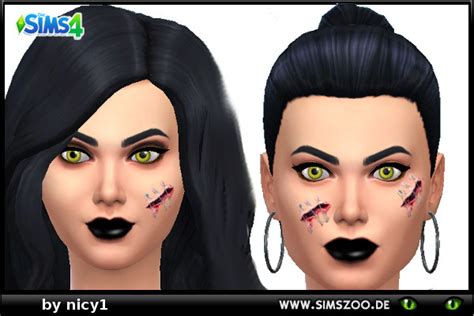 Blackys Sims 4 Zoo Halloween Face Paint By Nicy1 Sims 4 Downloads