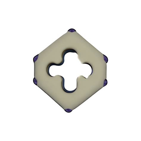 A Hexagonal Object With A Cross In The Middle 27688004 Png