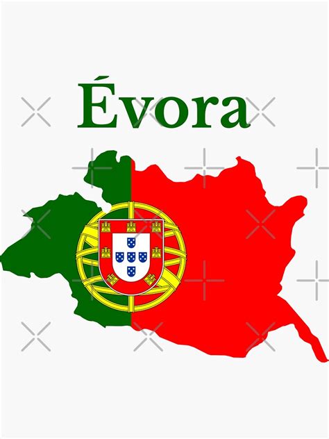 Evora District Map Design Portugal Sticker For Sale By Marosharaf