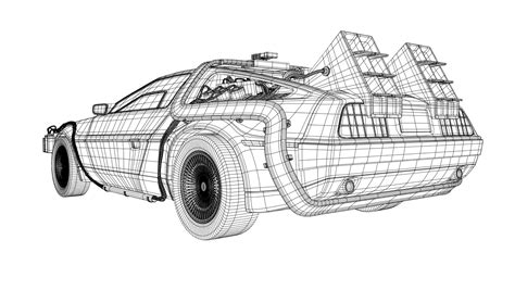 Back To The Future Delorean Coloring Pages Coloring Pages