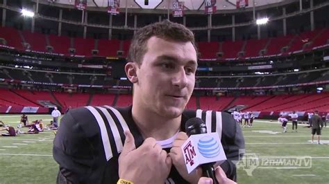 Chick Fil A Bowl Post Practice Johnny Manziel Youtube