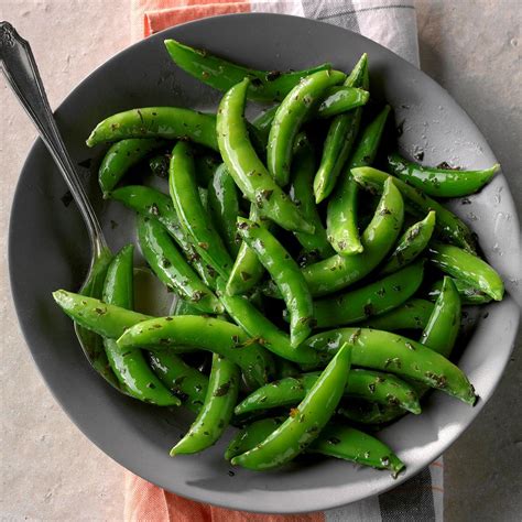 Minty Sugar Snap Peas Recipe How To Make It Taste Of Home