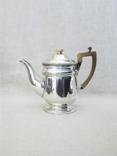 Vintage Silver Plate Coffee Tea Pot Old Sheffield 19th Century