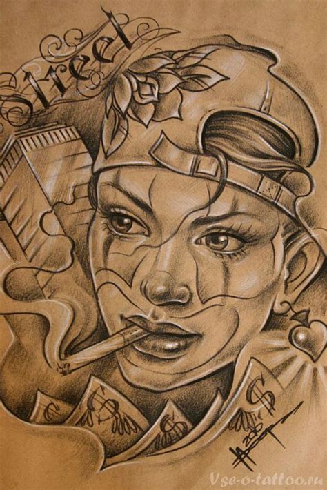 Татуировка девушка Chicano Tattoos Chicano Art Tattoos