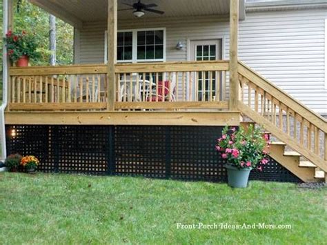 Black Pvc Lattice Panels As Porch Skirting Under Deck Mobile Home