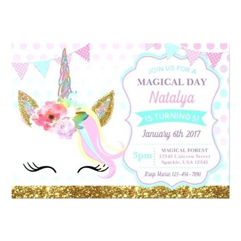 Vous aimez notre article ? Carte invitation anniversaire licorne - Elevagequalitetouraine
