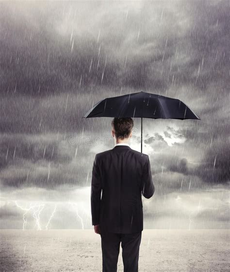 Man With Umbrella Businessman With Umbrella In Rain Affiliate