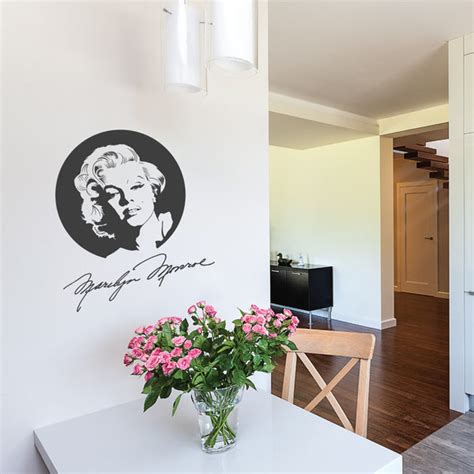 Marilyn Monroe With Signature Wall Sticker By Wallboss Wallboss Wall Stickers Wall Art