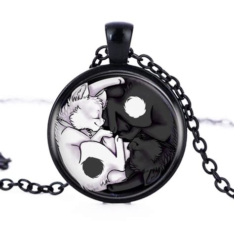 Yin And Yang Cat Necklace Uk