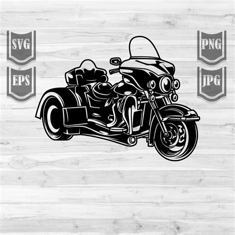 Trike Motorcycle Svg File Motorfiets Svg Trike Motor Etsy