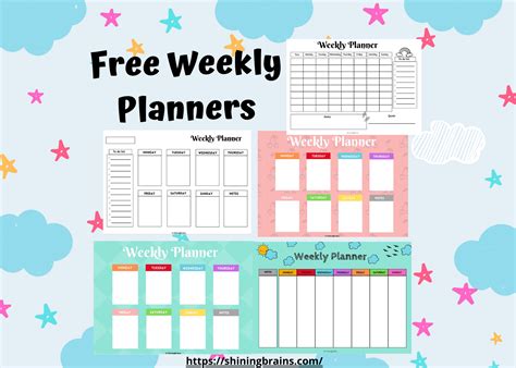 Weekly Planner Daily Planner Template Free Printable Free Printable