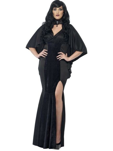 Plus Size Gothic Vampire Costume Vamp Womens Ladies Halloween Fancy