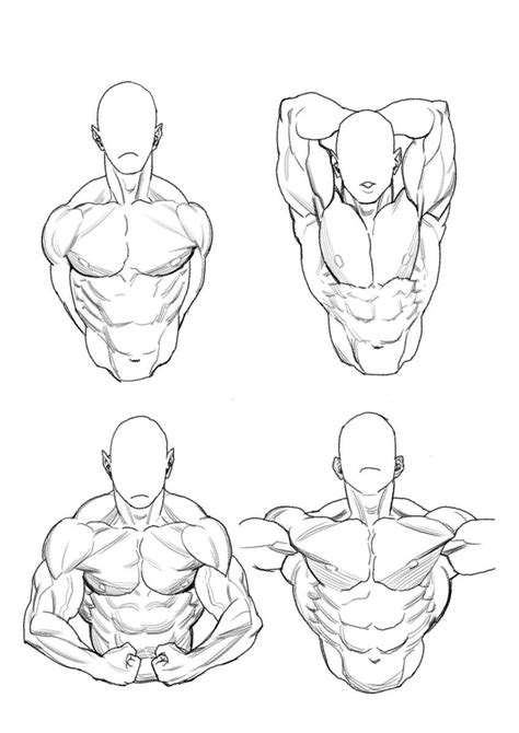 Pose Muscular Man Drawing Reference
