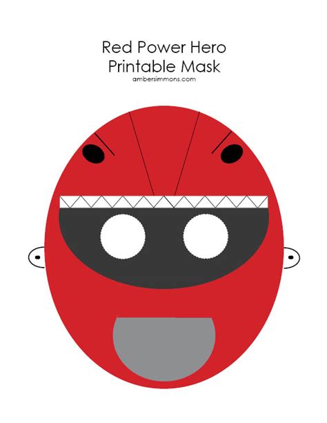 Free Printable Power Ranger Mask Template
