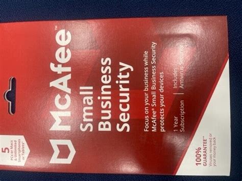 Mcafee Small Business Security 05 Device 1 Year Ebay