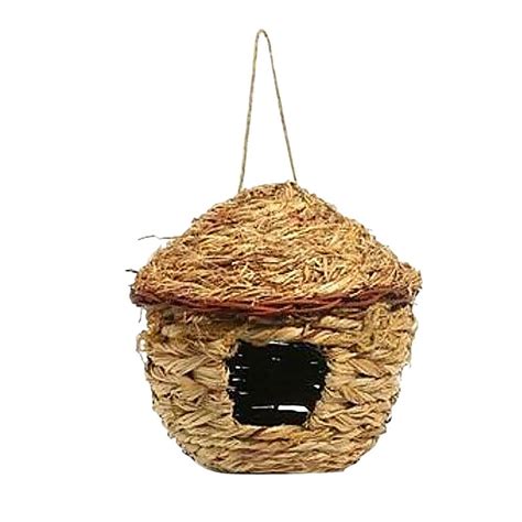 Humming Birds Nest Bird House Handmade Straw Etsy