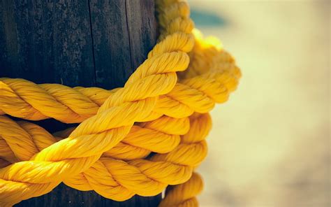 Selective Focus Photo Of Yellow Rope Selective Focus Photography
