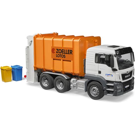 Bruder Toys Man Side Loading Garbage Truck Orange Wow Blog