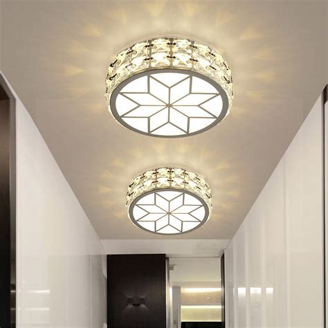Modern Crystal Ceiling Light Fixture 7 Round Acrylic Ceiling Lamp
