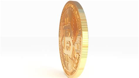 Bitcoin Realistic Detailed 3d Model Animated Cgtrader