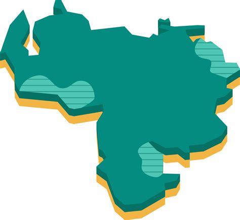 3d Map Of Venezuela 11675535 Png