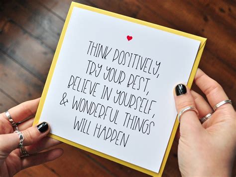 Positivity Card Positive Quote Inspirational Motivational Etsy Uk